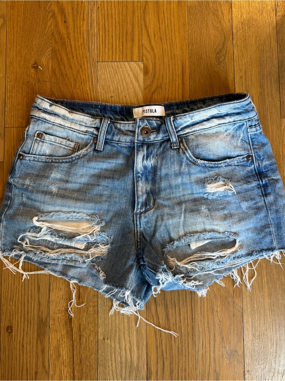 Pistola Distressed Denim Cutoff Shorts